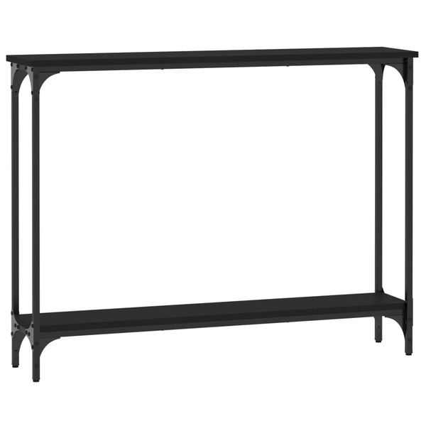 vidaXL Tavolino Consolle Nero 100x22,5x75 cm in Legno Multistrato
