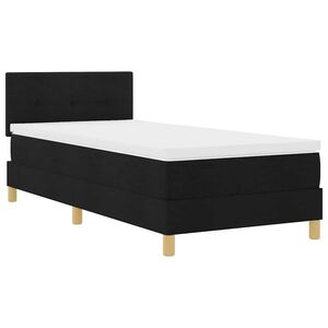 vidaXL Letto a Sorgente LED con strisce LED Nero 80 x 200 cm Tessuto