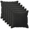 vidaXL Cuscino con cuscino HOUTEN 6 pz Nero Velluto