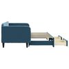 vidaXL Divano Letto Estraibile con Cassetti Blu 90x200 cm in Velluto