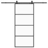 vidaXL Porta Scorrevole con Ferramenta Nera 90x205 cm in Vetro ESG