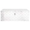 vidaXL Contenitore Portaoggetti Argento 80x39x30 cm in Alluminio