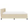 vidaXL Letto a molle con materasso Crema 200 x 180 cm Poliestere