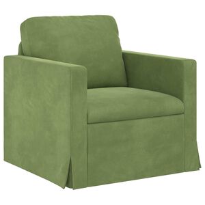 vidaXL Divano Verde chiaro 78 x 78 x 80 cm Velluto