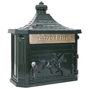 vidaXL Cassetta Postale da Muro con porta Verde 40,5 x 16 x 45 cm