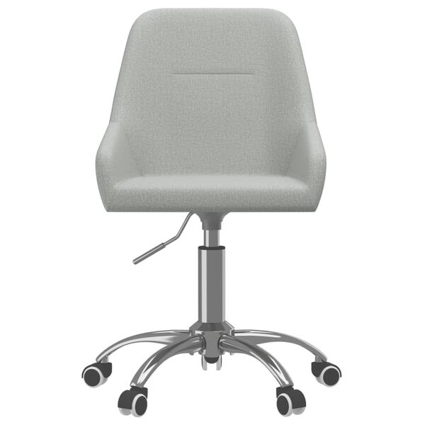 vidaXL Sedia da Pranzo Girevole Grigio Chiaro in Tessuto