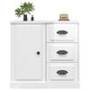 vidaXL Credenza Bianco Lucido 70x35,5x67,5 cm in Legno Multistrato