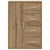 vidaXL Credenza Rovere artigianale 60 x 31 x 84 cm Legno multistrato