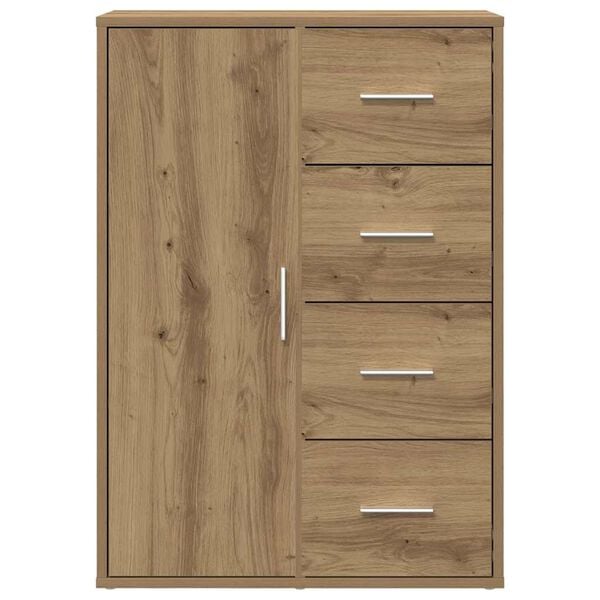 vidaXL Credenza Rovere artigianale 60 x 31 x 84 cm Legno multistrato