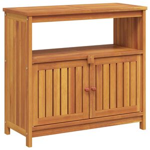 vidaXL Tavolo Consolle da Giardino 80x35x75 cm Legno Massello Acacia