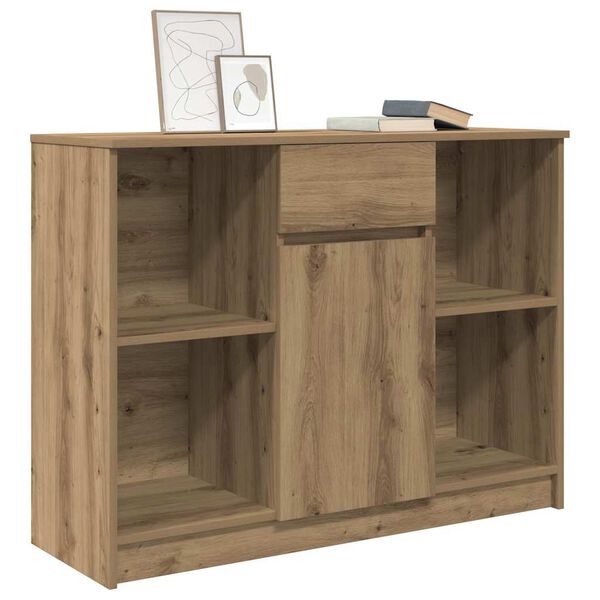 vidaXL Credenza con Cassetto Rovere Artigianale 101x35x76cm Truciolato