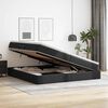 vidaXL Letto con contenitore e materasso Nero 200 x 200 cm