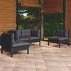 vidaXL Set Salotto da Giardino 4 pz con Cuscini Legno Massello di Pino