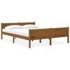vidaXL Giroletto in Legno Massello di Pino Marrone Ambrato 140x200 cm
