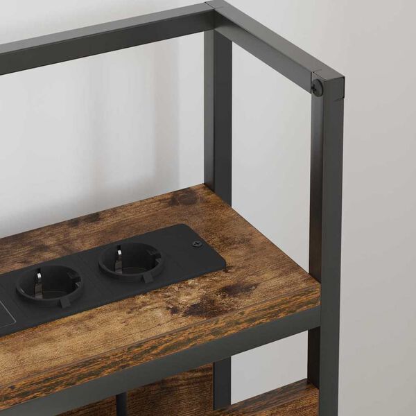 vidaXL Testata contenitore Rovere fumo 90 cm Legno multistrato