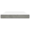 vidaXL Materasso a Molle Grigio Chiaro 140x200x20 cm in Velluto