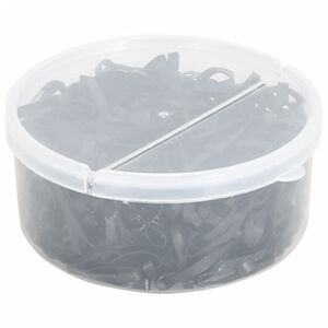 vidaXL Elastici per Trecce Cavallo 500 pz Neri in Silicone