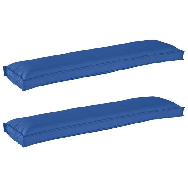 vidaXL Set di Cuscini per Pallet 2 pcs Blu Reale 150 x 40 x 8 cm