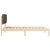 vidaXL Letto con Testiera Rivestita Talpa 100 x 200 cm Pino massello