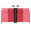 vidaXL Tenda da Sole Laterale Retrattile Rossa 120x1200 cm