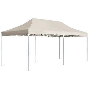 vidaXL Gazebo Professionale Pieghevole in Alluminio 6x3 m Crema