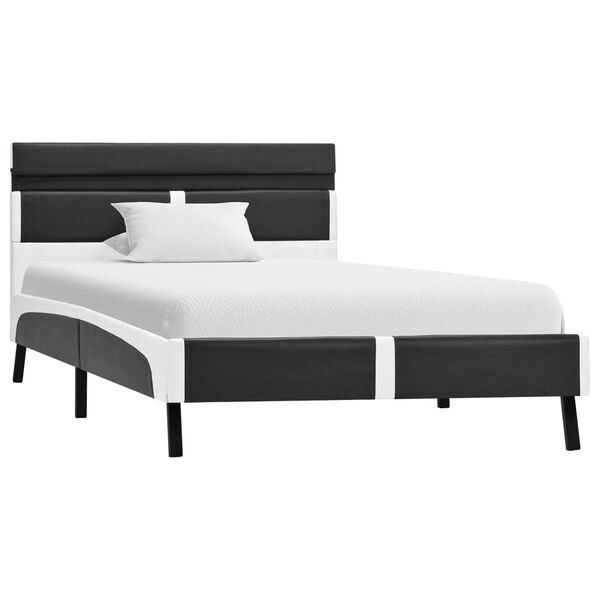 vidaXL Giroletto con LED senza Materasso Grigio in Similpelle 90x200cm