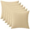 vidaXL Federa 6 pcs HEERLEN Beige 30 x 30 cm Poliestere