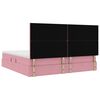 vidaXL Letto con contenitore e LED Rosa 200 x 200 cm Velluto