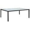 vidaXL Tavolo da Pranzo da Giardino Nero 200x150x74 cm in Polyrattan
