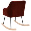 vidaXL Sedia a Dondolo Rosso Vino in Tessuto