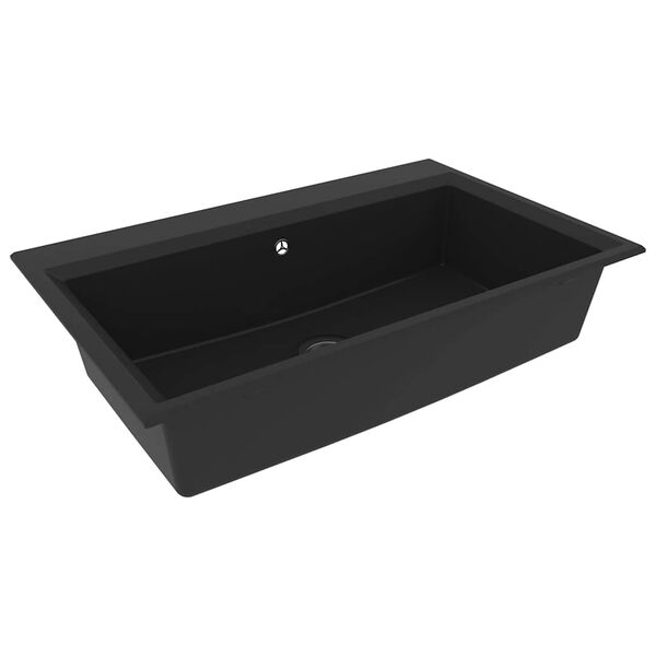 vidaXL Lavello da cucina Nero 79 x 50 x 31 cm Granito