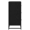 vidaXL Credenza Rovere Nero 35.5 x 35 x 76 cm