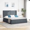 vidaXL Letto con testiera Grigio scuro 180 x 200 cm Velluto