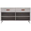 vidaXL Panca Porta Scarpe Grigio Sonoma 102x35x55 cm Legno Multistrato