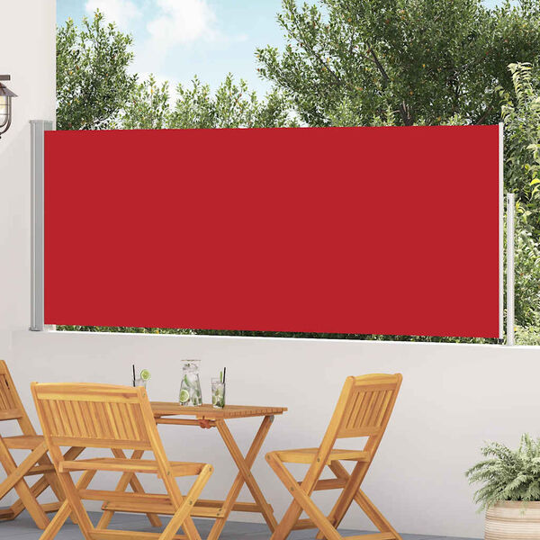 vidaXL Tenda Laterale Retrattile per Patio 120x500 cm Rossa