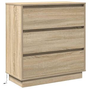 vidaXL Armadio da Notte con cassetto Rovere Sonoma 71 x 34,5 x 75 cm