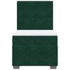 vidaXL Giroletto a Molle con Materasso Verde Scuro 90x200 cm Velluto