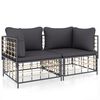 vidaXL Divani Angolari Modulari con Cuscini 2 pz in Polyrattan