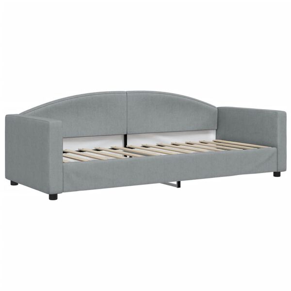 vidaXL Divano Letto Estraibile Cassetti Grigio Chiaro 80x200cm Tessuto