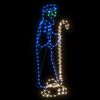 vidaXL Figura Natalizia di Pastore e Agnello con 168 LED 102,5x35 cm