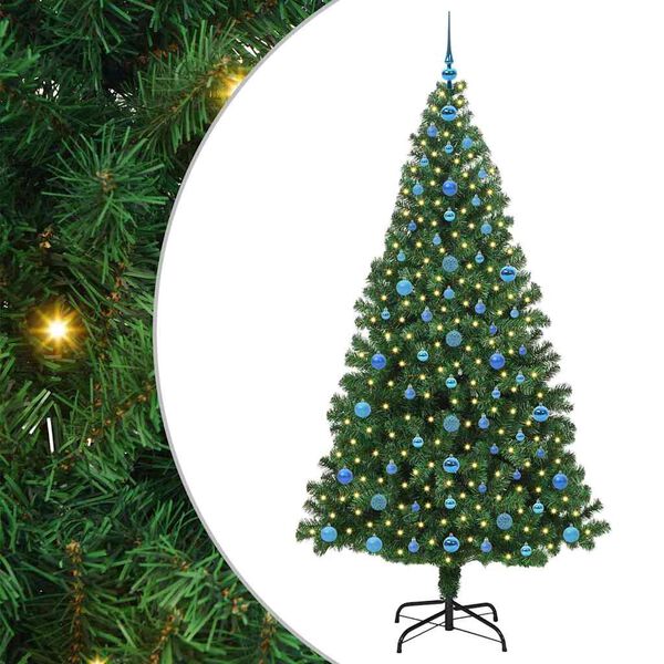 vidaXL Albero di Natale artificiale con 300 LED Verde 210 cm