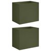 vidaXL Vaso da giardino 2 pz Verde Oliva 50 x 40 x 50 cm