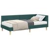 vidaXL Struttura Letto Angolare con Materasso Altro 2 pz Verde Tessuto