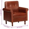 vidaXL Poltrona a Pozzetto Marrone in Vera Pelle