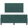 vidaXL Letto a molle con materasso Verde Scuro 140 x 200 cm Tessuto