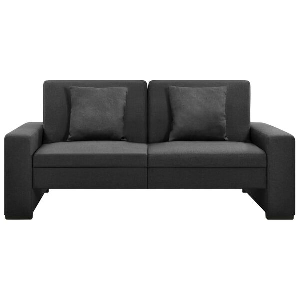 vidaXL Divano Letto Grigio Scuro in Tessuto