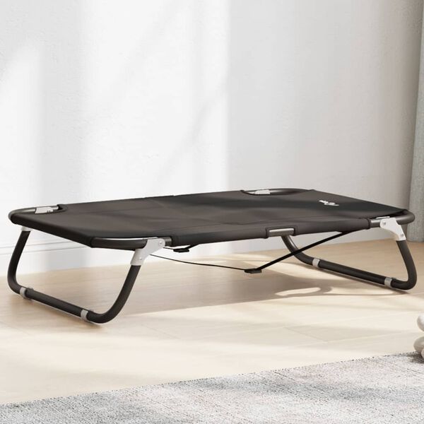 vidaXL Lettino per Cani Pieghevole Tessuto Oxford Antracite e Acciaio