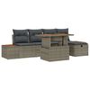 vidaXL Set Divano da Giardino 6 pz Grigio polyrattan