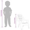 vidaXL Sedie Giardino 2pz Bambini Arancioni 37x34x44 PP Aspetto Legno