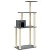 vidaXL Albero per Gatti con Tiragraffi in Sisal Grigio Scuro 147 cm